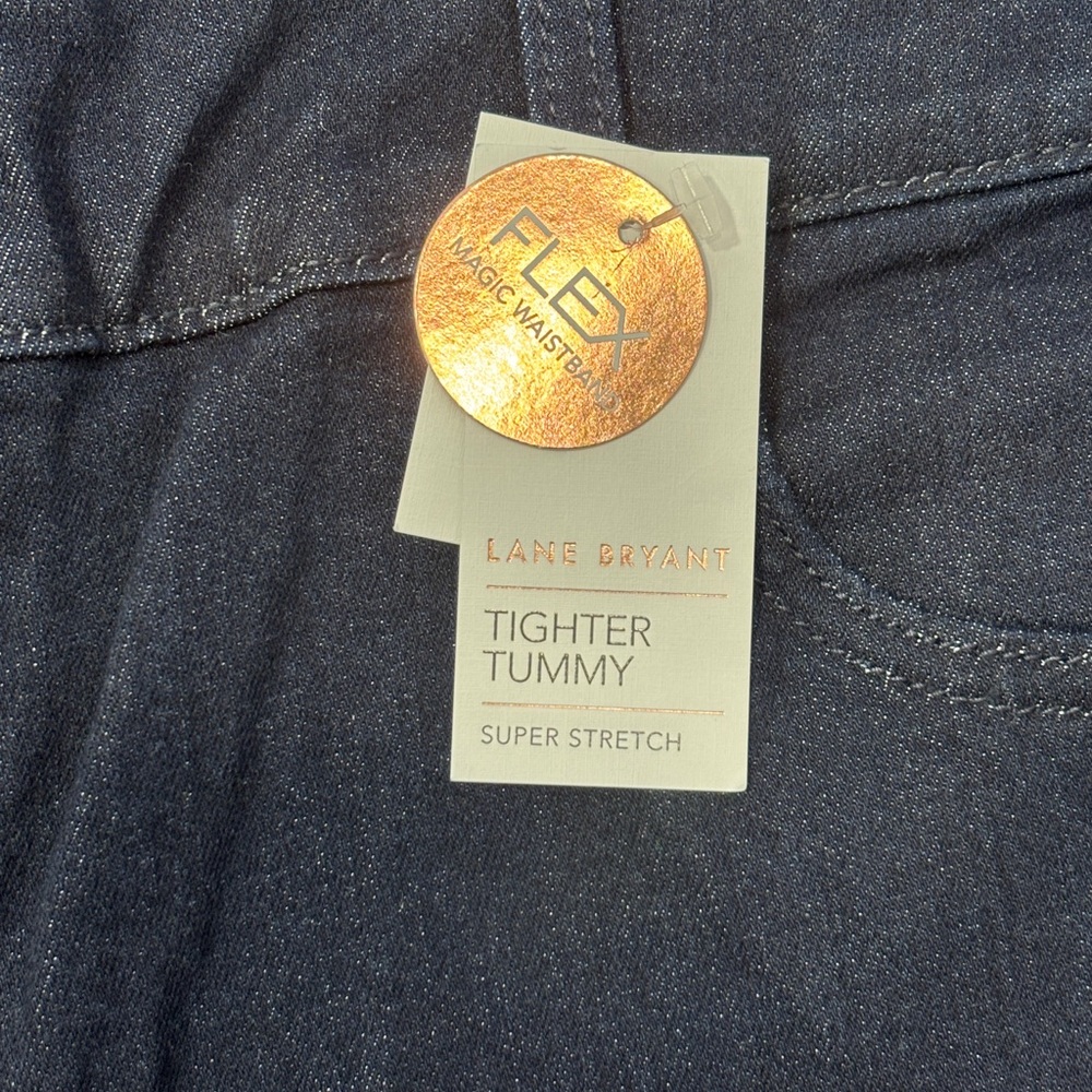 Lane Bryant Tighter Tummy Super Stretch Dark Wash Jeans - 24 LONG NWT - Picture 8 of 9